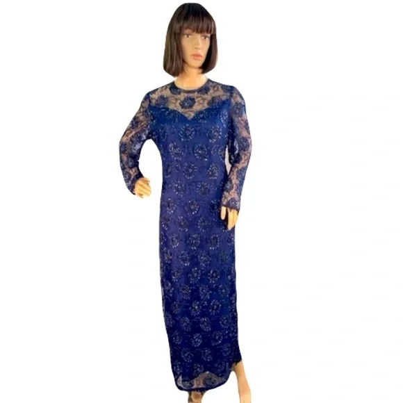 Lillie Rubin Floral Beaded Gown - Picture 3 of 17